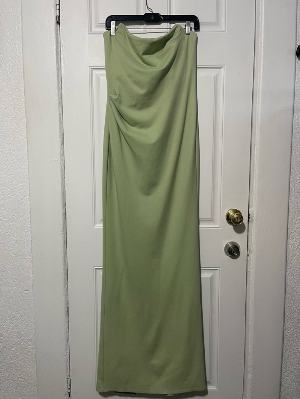 Michael Costello X Revolve Briggs Gown Ruched  Maxi Dress In Sage Size L - Picture 7 of 16
